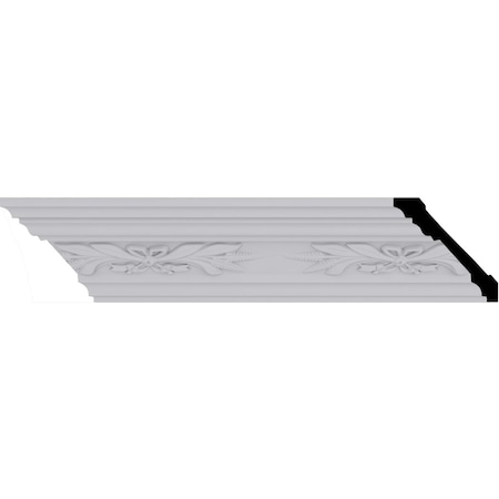 Ekena Millwork 3 1/4"H x 3 1/4"P x 4 1/2"F x 94 1/2"L, (8" Repeat), Harvest Crown Moulding MLD03X03X04HA